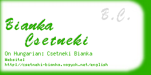 bianka csetneki business card